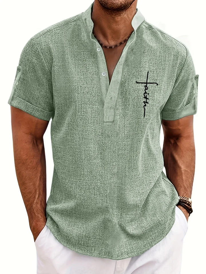 Hayes | Elegantes Kurzarmhemd mit Stehkragen