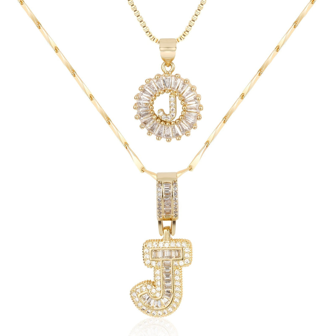 Primrose | Initialen-Halsketten mit 14k Diamanten (2 Stück)