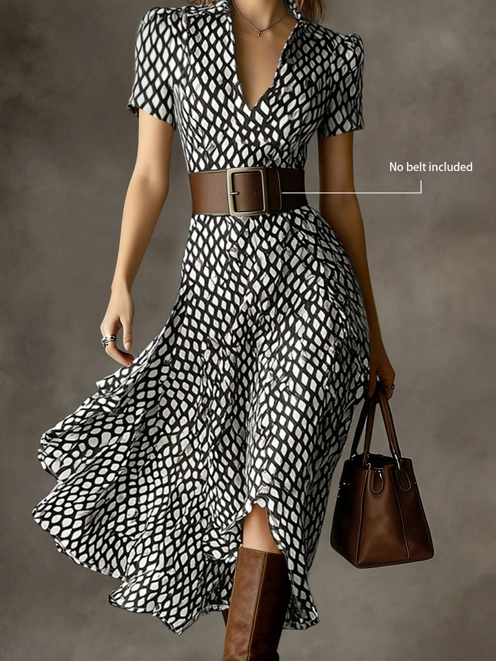 Orly | Midi Kleid mit floralem Muster im eleganten Retro-Stil