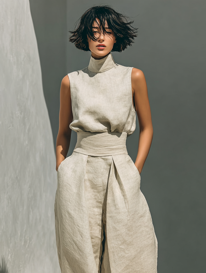 Jorevia | MINIMALISTISCHES SET MIT WEITEN HOSEN