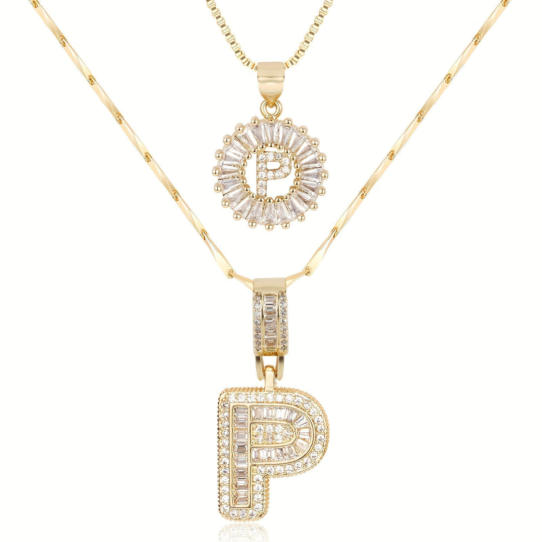 Primrose | Initialen-Halsketten mit 14k Diamanten (2 Stück)