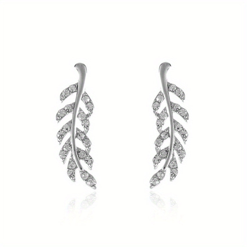 Hensleyra | Elegante Blattohrringe mit Hohldesign und goldener Oberfläche