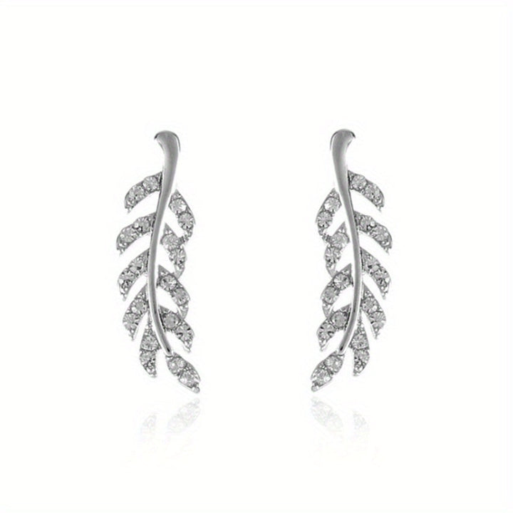 Hensleyra | Elegante Blattohrringe mit Hohldesign und goldener Oberfläche