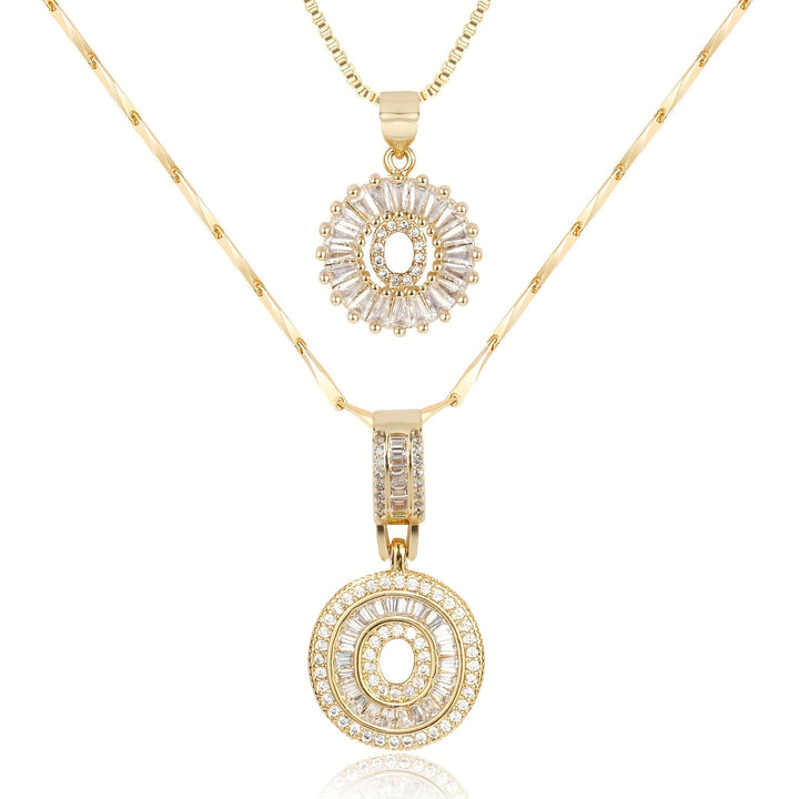 Primrose | Initialen-Halsketten mit 14k Diamanten (2 Stück)