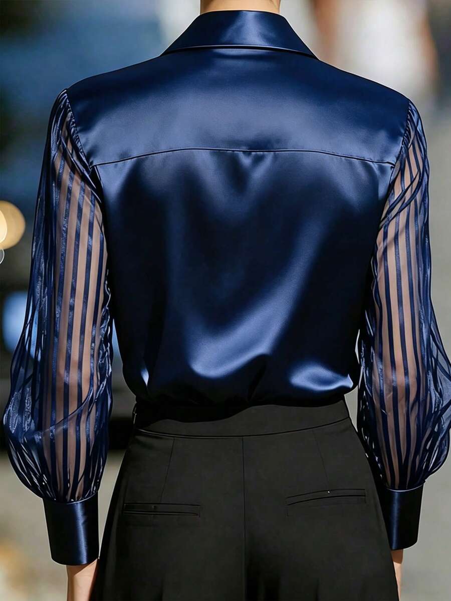 Ellery | Elegante Bluse mit Transparenten Ärmeln