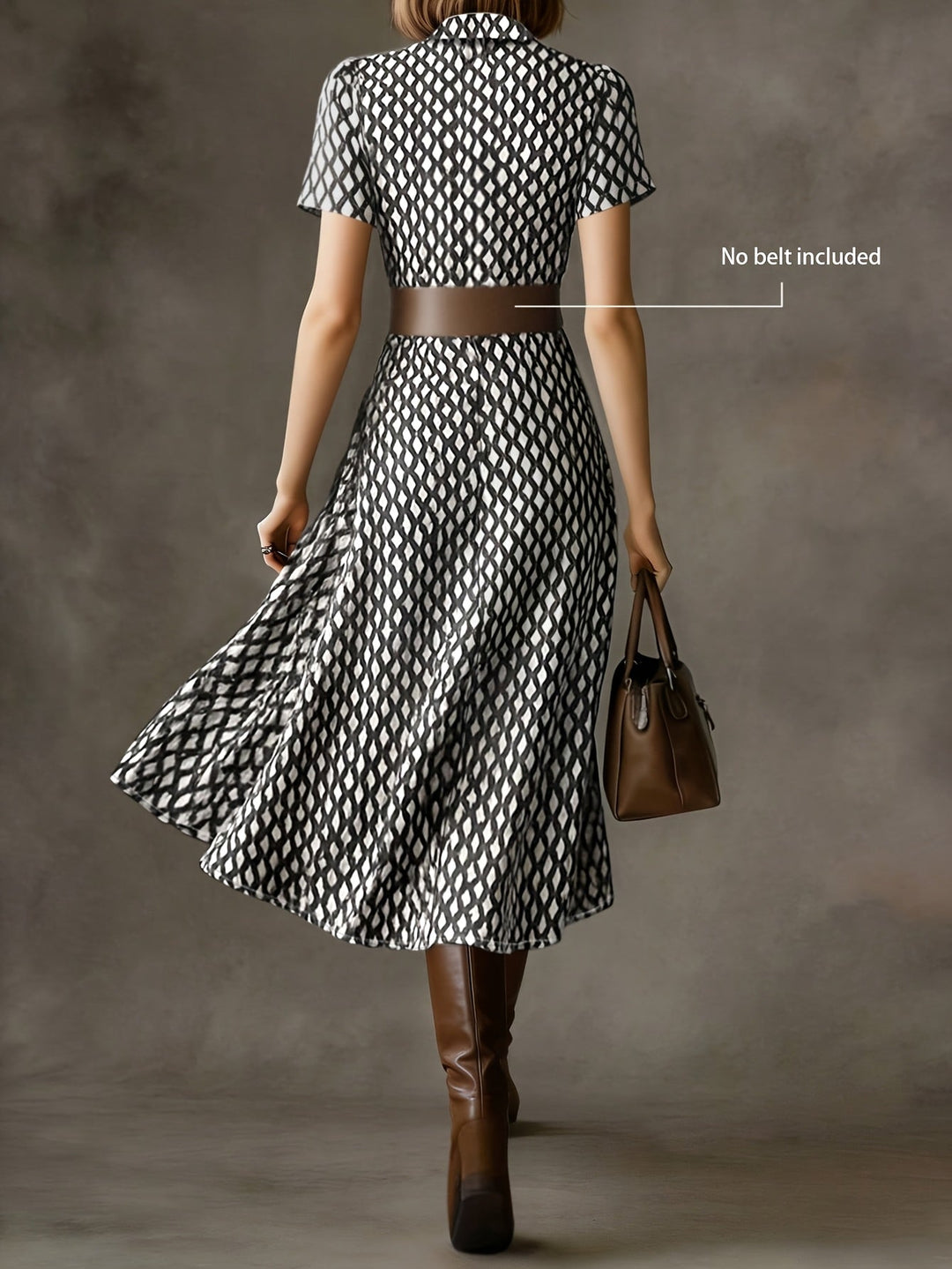 Orly | Midi Kleid mit floralem Muster im eleganten Retro-Stil