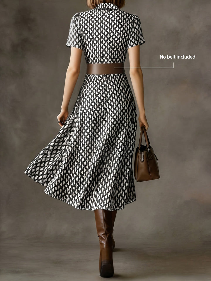 Orly | Midi Kleid mit floralem Muster im eleganten Retro-Stil