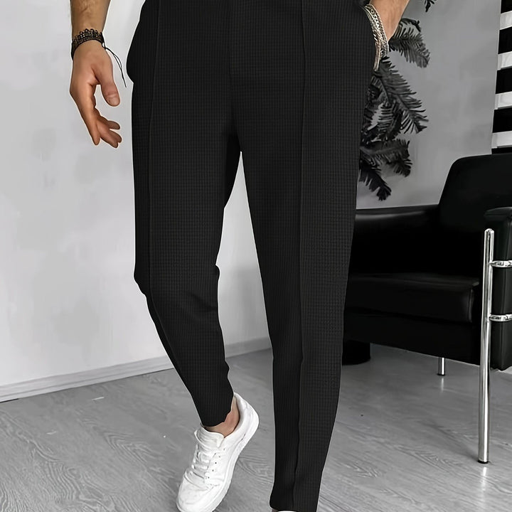 Yaxolt | Texturierte Hose mit Relaxed Fit und maximalem Komfort