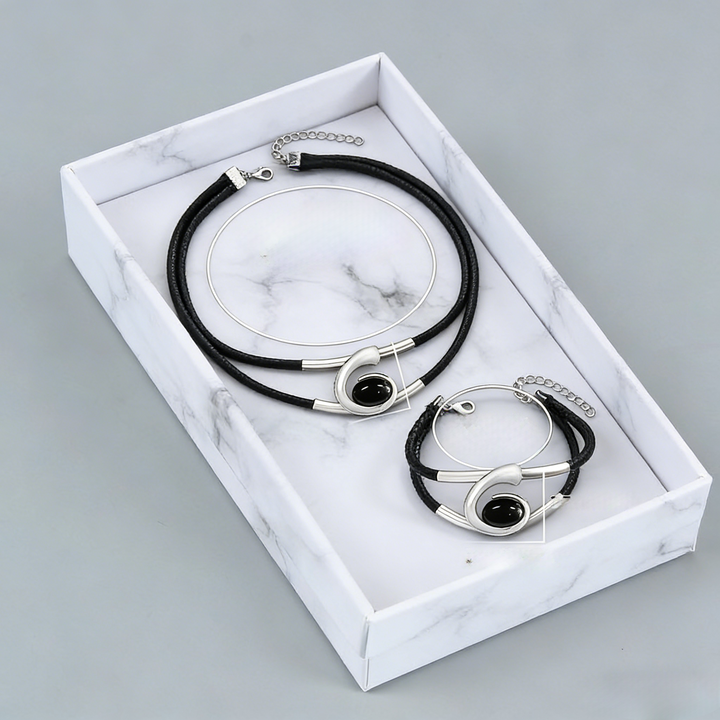 Suri  | Vintage Boho Halsketten- und Armband-Set
