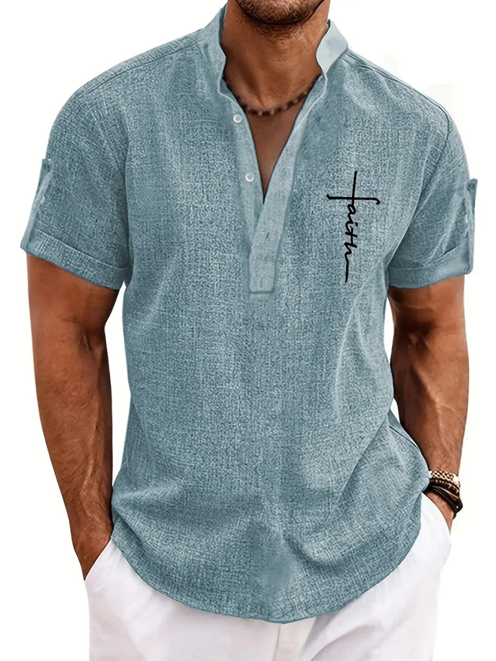 Hayes | Elegantes Kurzarmhemd mit Stehkragen