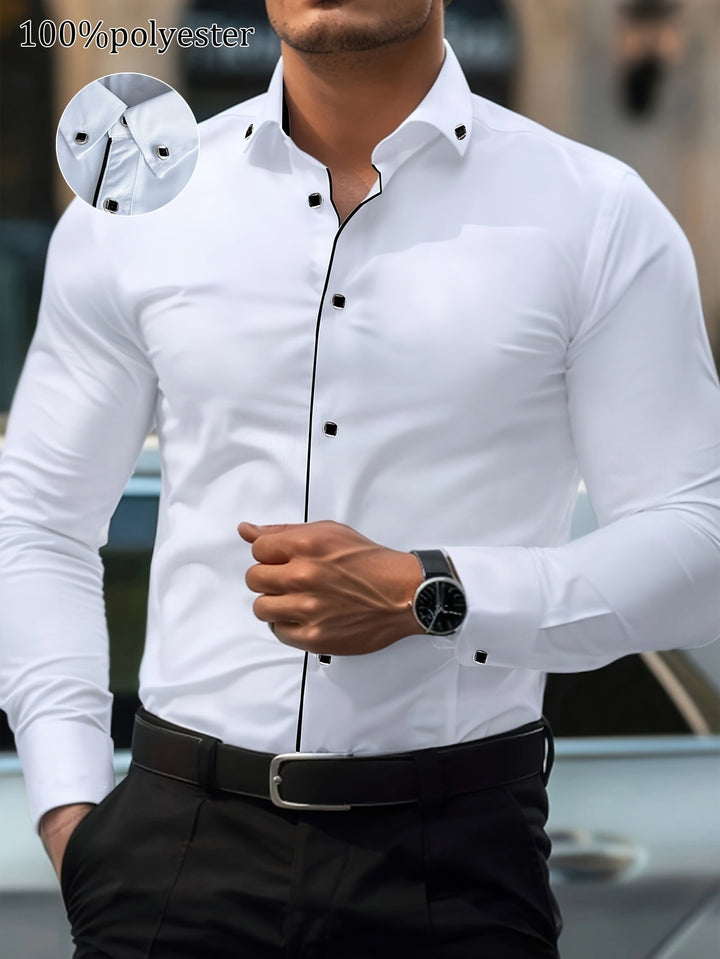 Zaxent | Elegante Langarmbluse mit Vintage-Details und klassischem Schnitt