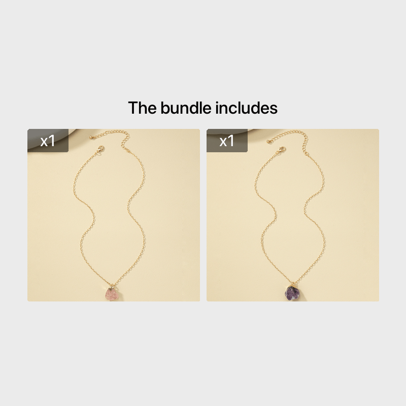 Taria | Minimalistische Halskette mit unregelmäßigem Anhänger aus 14K vergoldetem Material