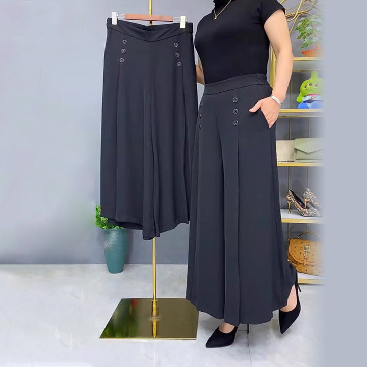Ansira | Elegante, weit geschnittene Plissee-Hosen