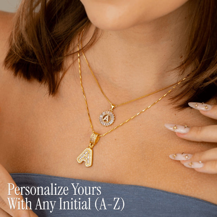 Primrose | Initialen-Halsketten mit 14k Diamanten (2 Stück)