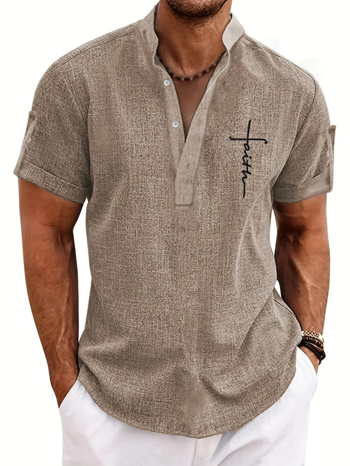 Hayes | Elegantes Kurzarmhemd mit Stehkragen