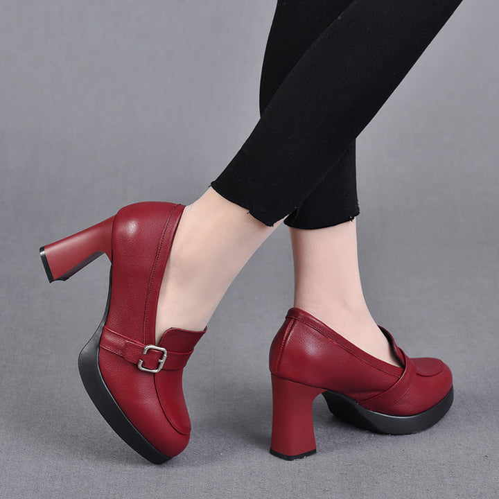 Odette | Vielseitige Leder-Schuhe mit Absätzen