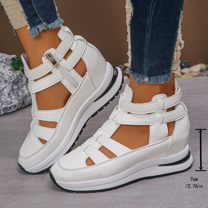Falira | Bequeme, leichte Sandalen mit Keil und seitlichem Reißverschluss