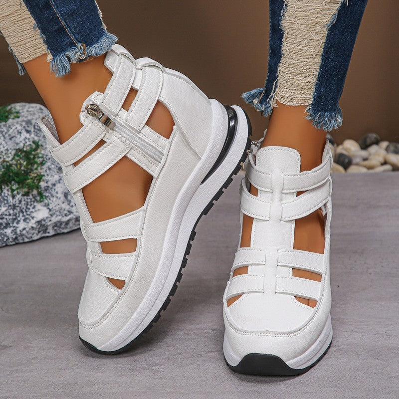 Falira | Bequeme, leichte Sandalen mit Keil und seitlichem Reißverschluss