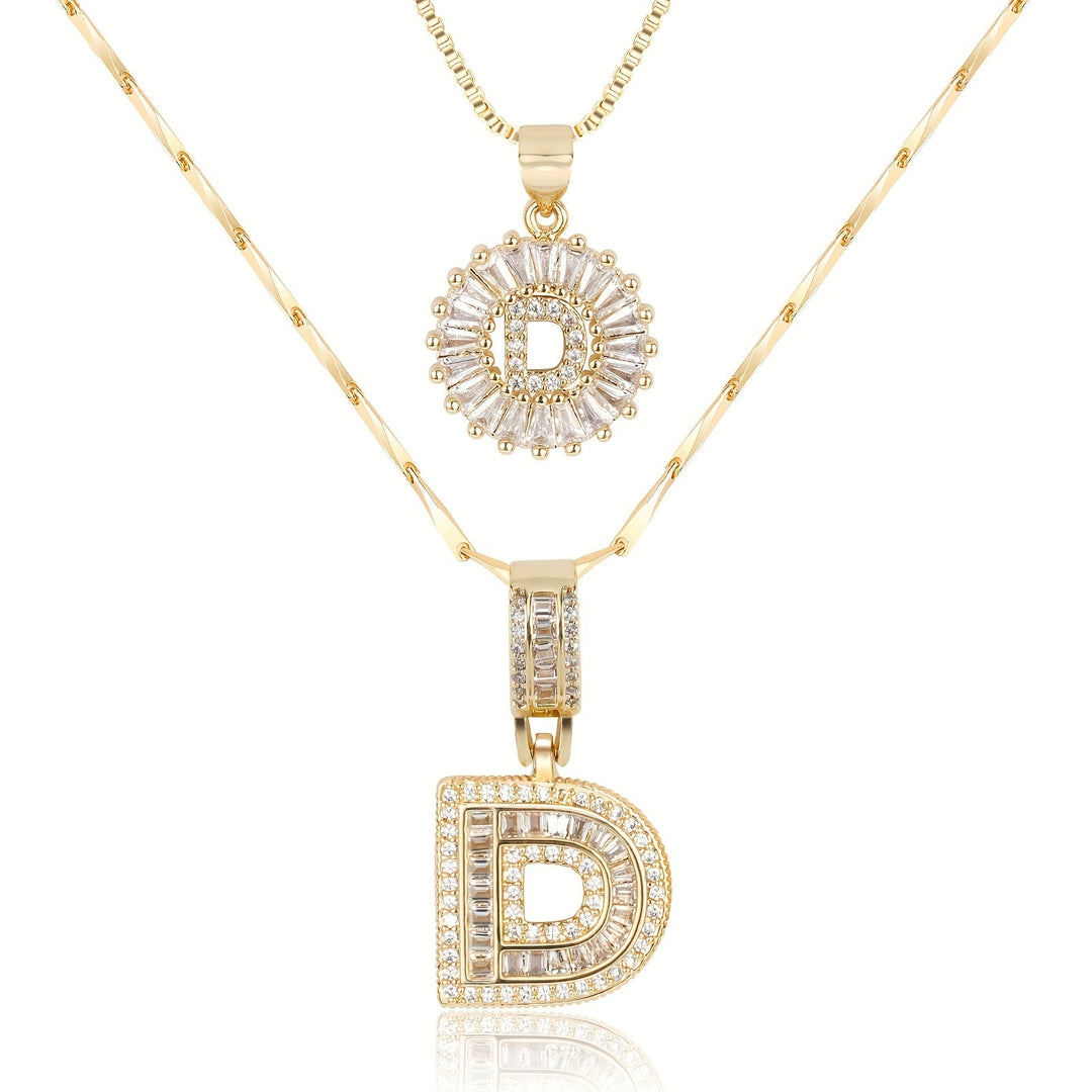 Primrose | Initialen-Halsketten mit 14k Diamanten (2 Stück)