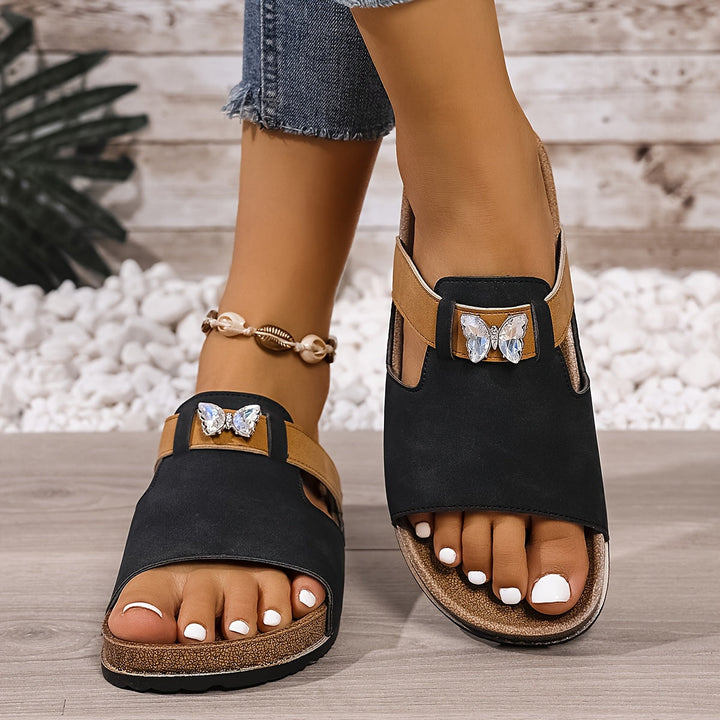 Yelena | Vintage-Stil Offene Sandalen