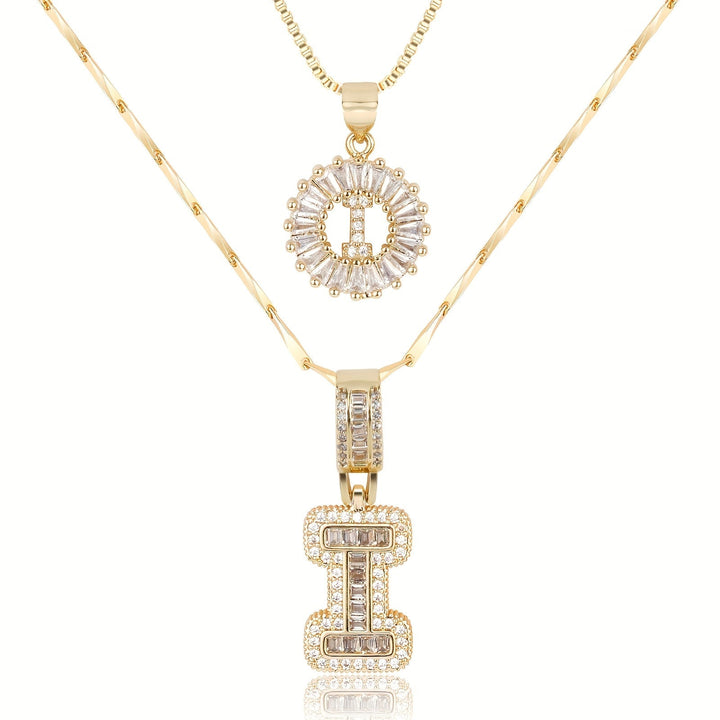 Primrose | Initialen-Halsketten mit 14k Diamanten (2 Stück)