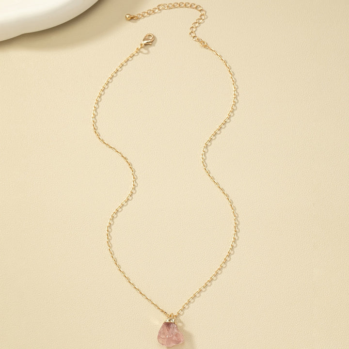 Taria | Minimalistische Halskette mit unregelmäßigem Anhänger aus 14K vergoldetem Material