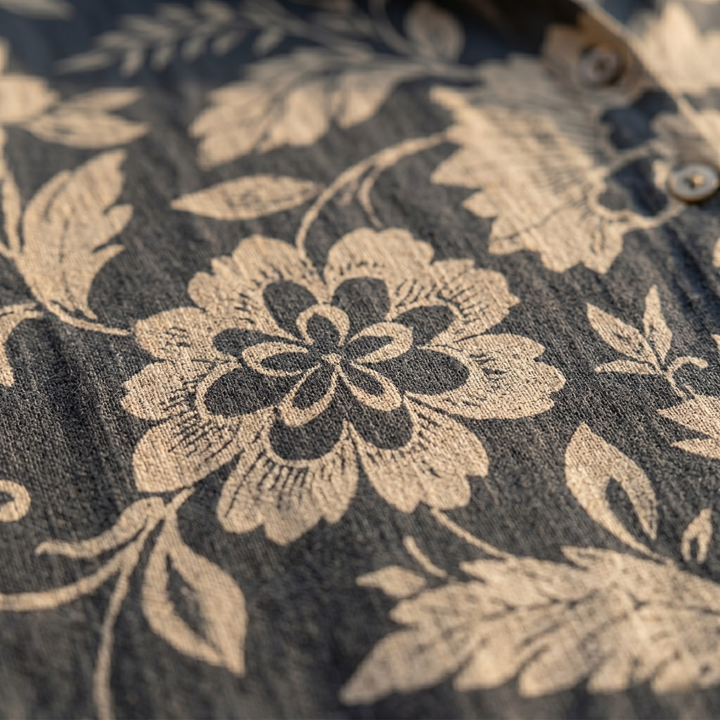 Gaia | Elegante Leinenbluse mit floralem Muster