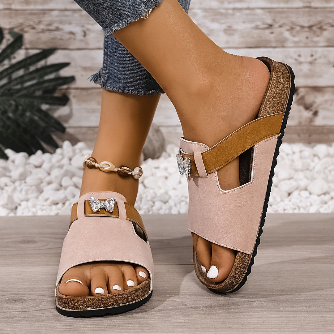 Yelena | Vintage-Stil Offene Sandalen