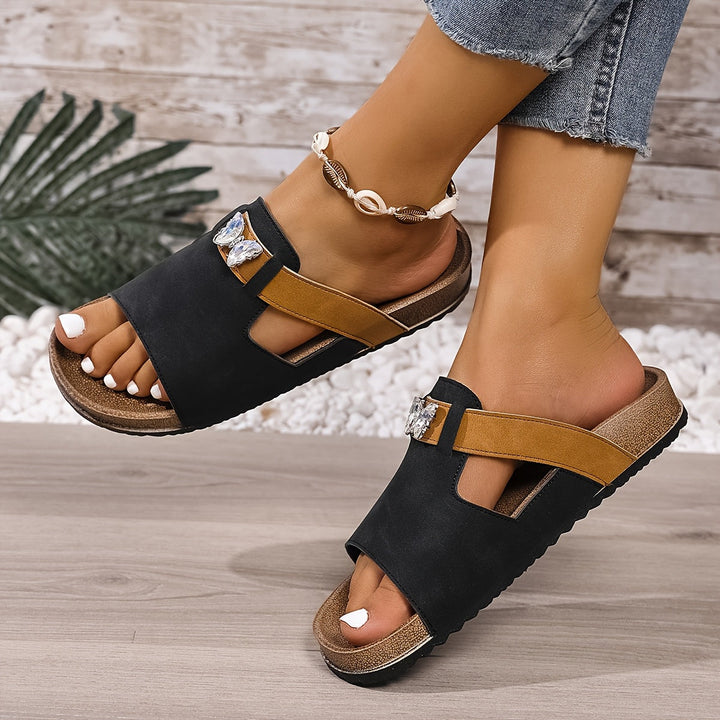 Yelena | Vintage-Stil Offene Sandalen