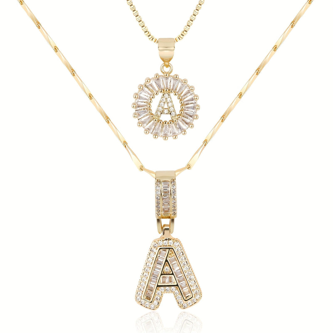 Primrose | Initialen-Halsketten mit 14k Diamanten (2 Stück)
