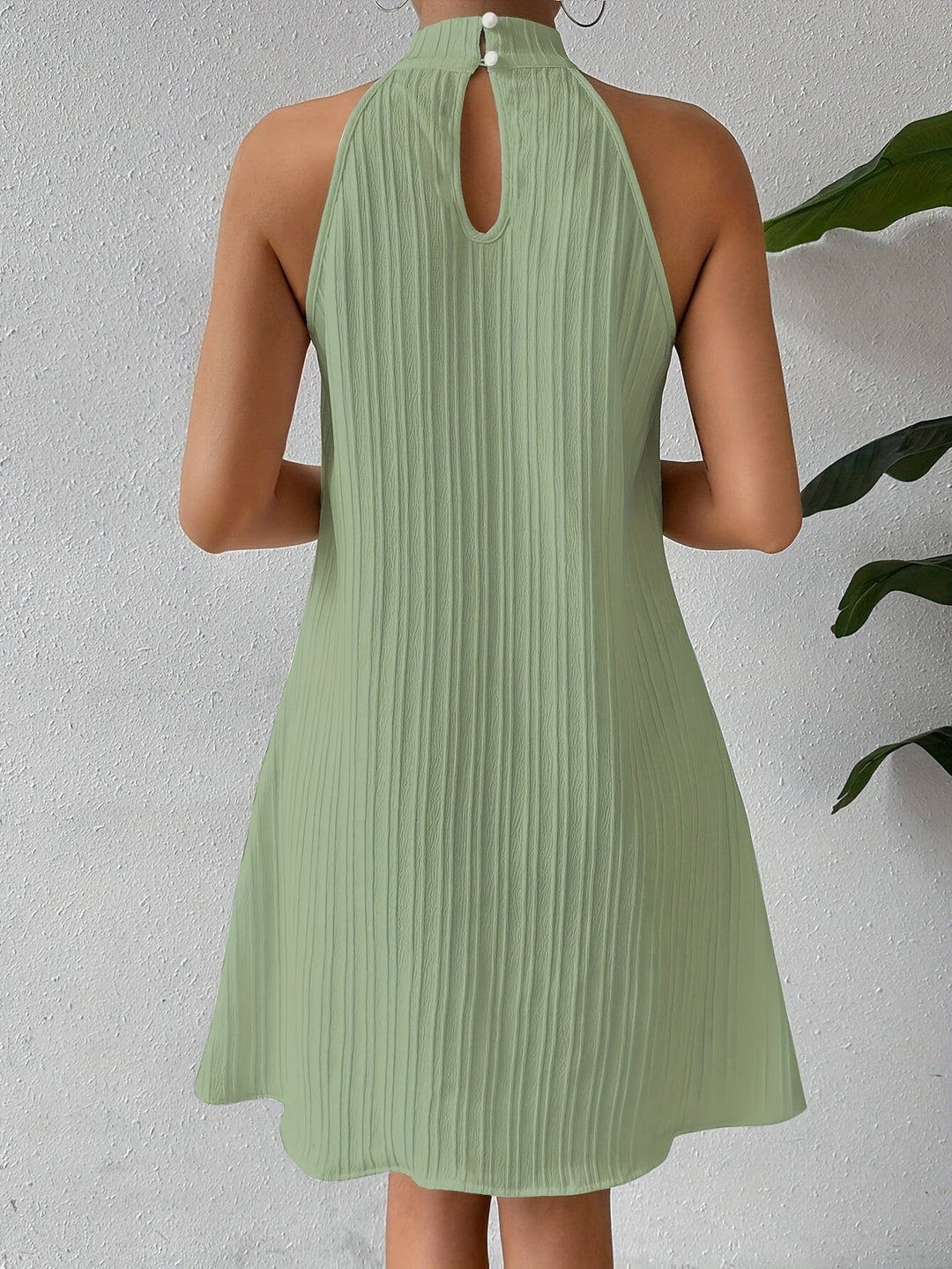 Alora | Kurzes Boho-Kleid mit Spaghetti-Trägern und Vertikalen Streifen