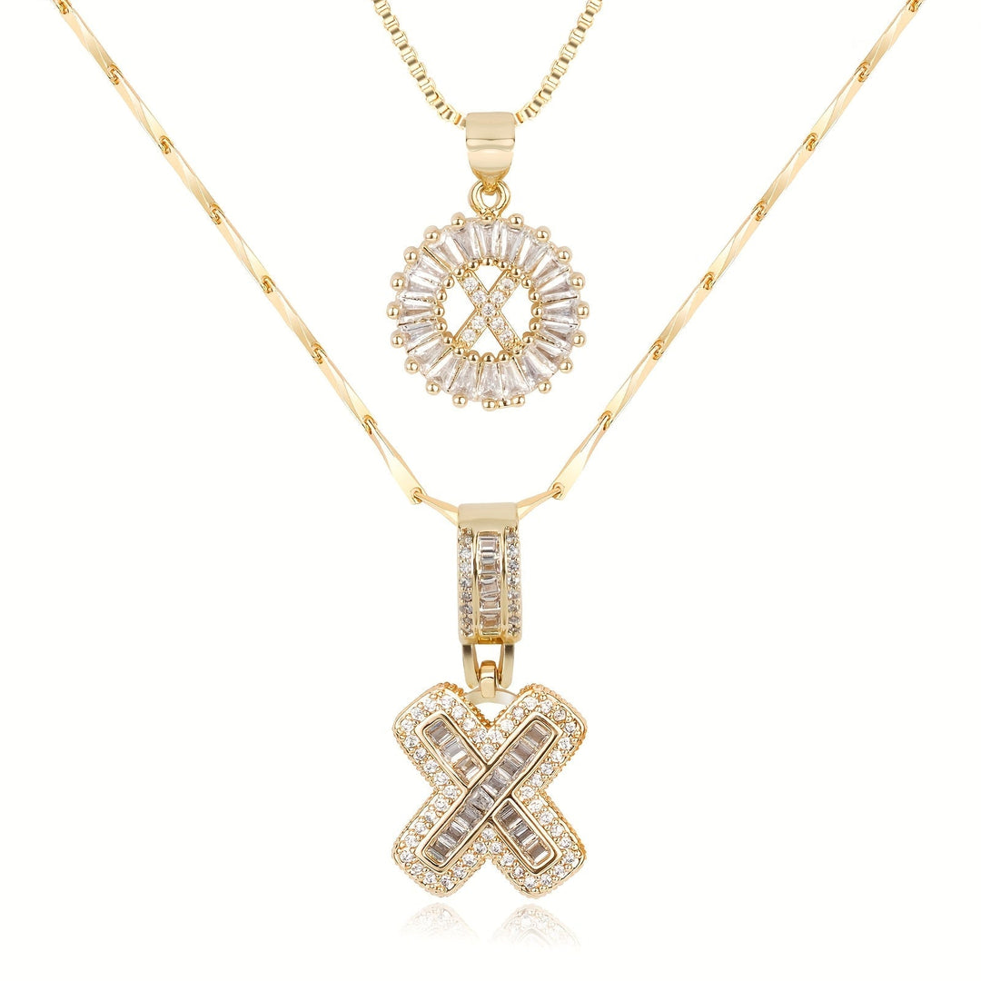 Primrose | Initialen-Halsketten mit 14k Diamanten (2 Stück)