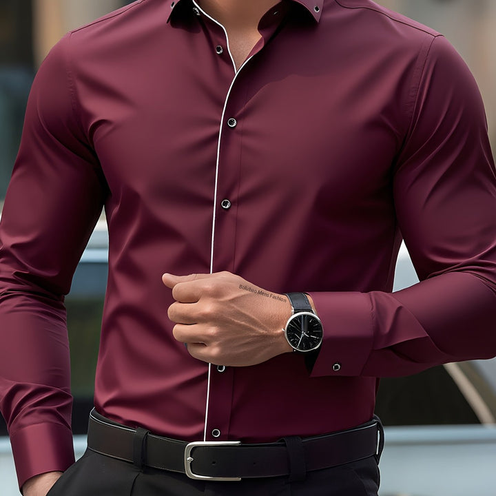 Zaxent | Elegante Langarmbluse mit Vintage-Details und klassischem Schnitt