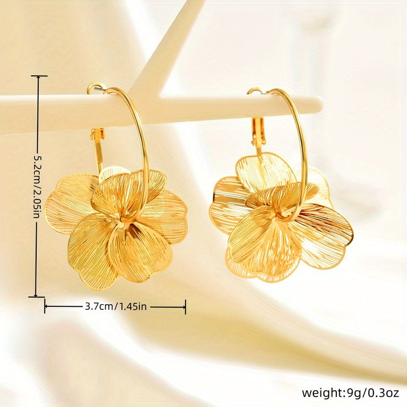 Selah | Goldene Doppelring-Ohrringe mit modernem Design