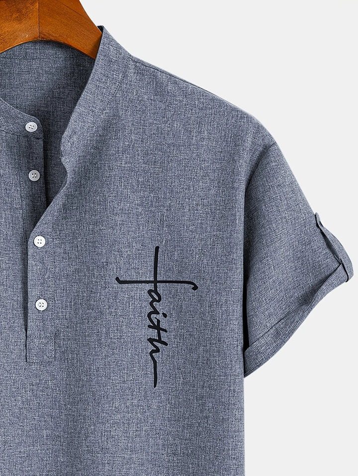 Hayes | Elegantes Kurzarmhemd mit Stehkragen