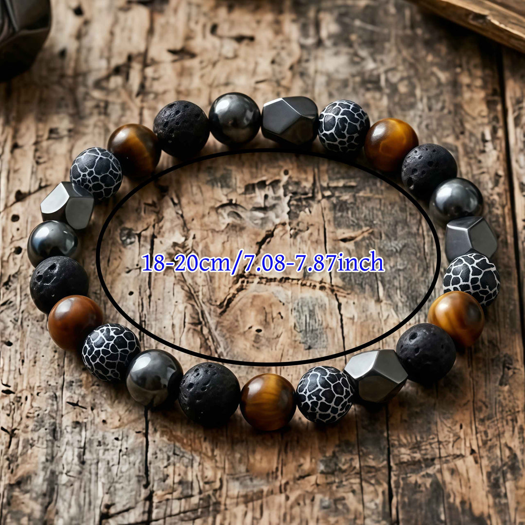 Korevane | Handgefertigtes Herrenarmband aus Naturstein und Hämatit