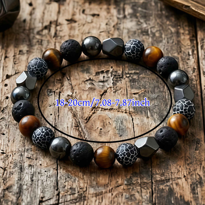 Korevane | Handgefertigtes Herrenarmband aus Naturstein und Hämatit