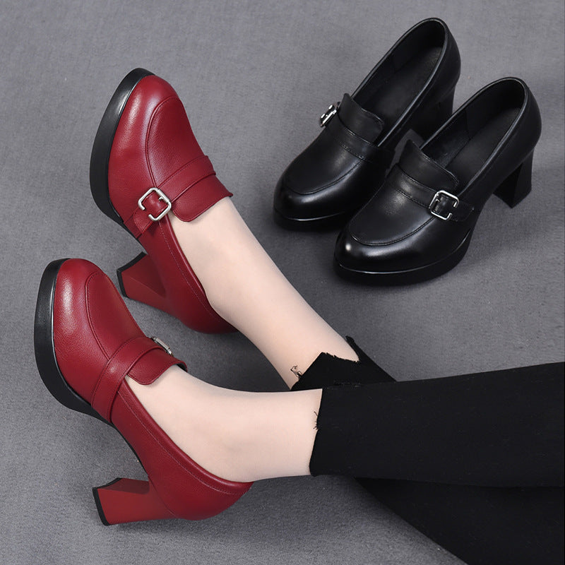 Odette | Vielseitige Leder-Schuhe mit Absätzen