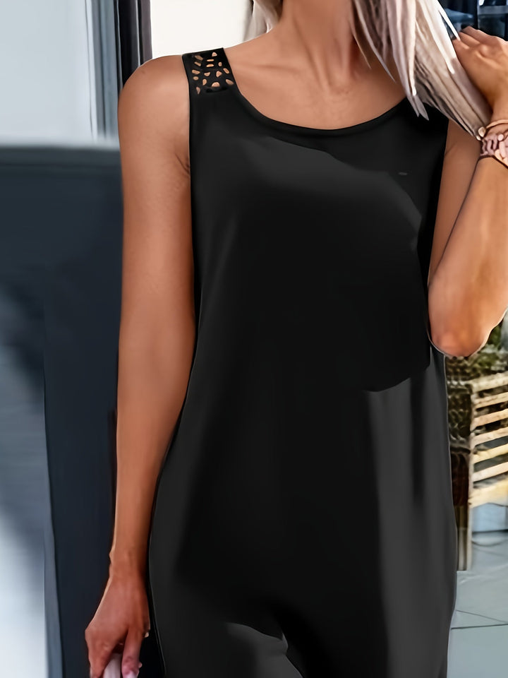 Umaira | Ärmelloses Kleid mit Spitze und Offener Rückseite
