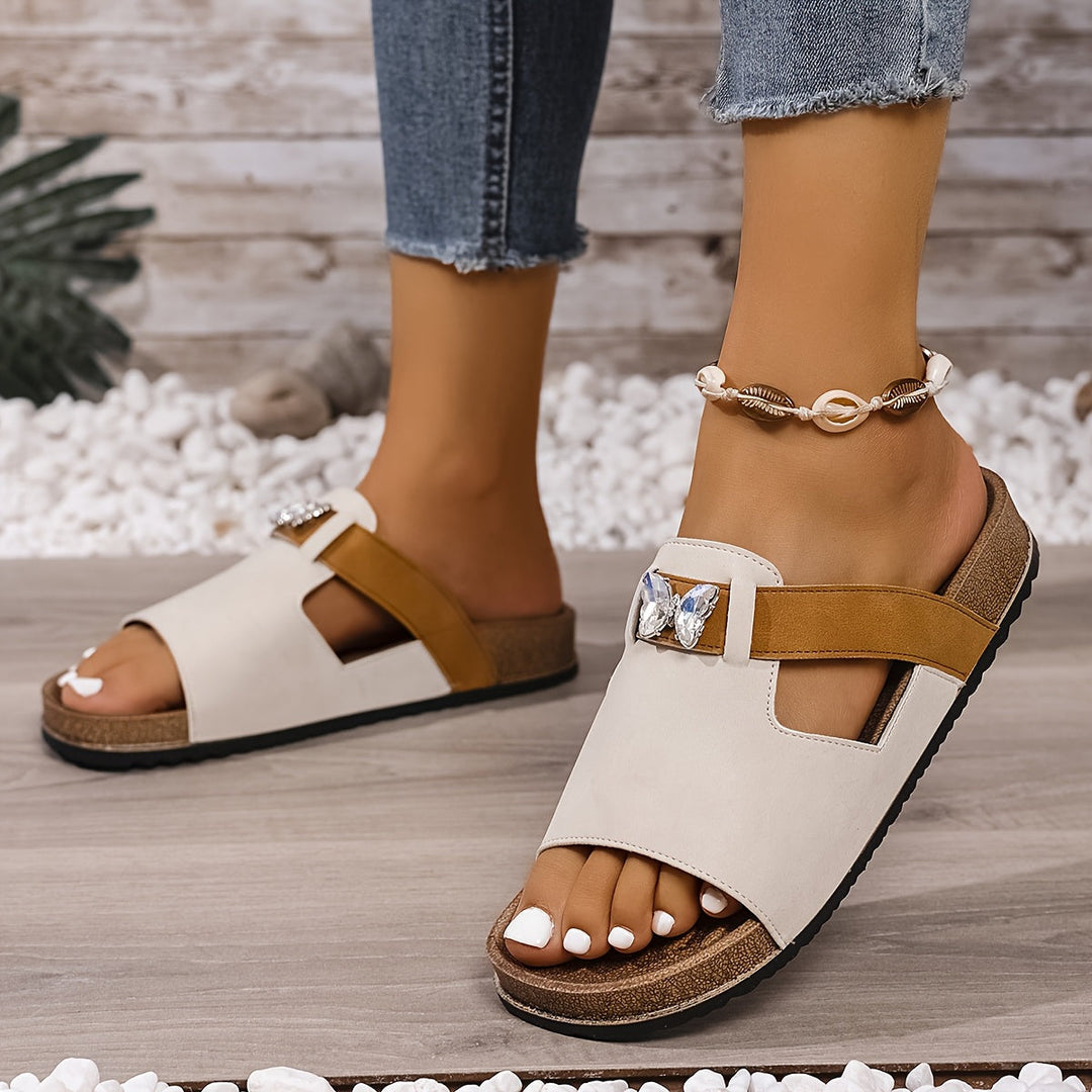Yelena | Vintage-Stil Offene Sandalen