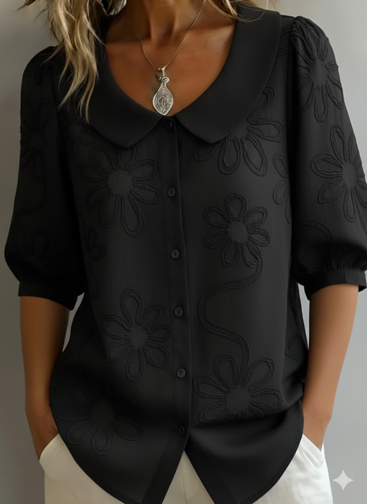 Gavira | Leichte Bluse mit floraler natürlicher Eleganz