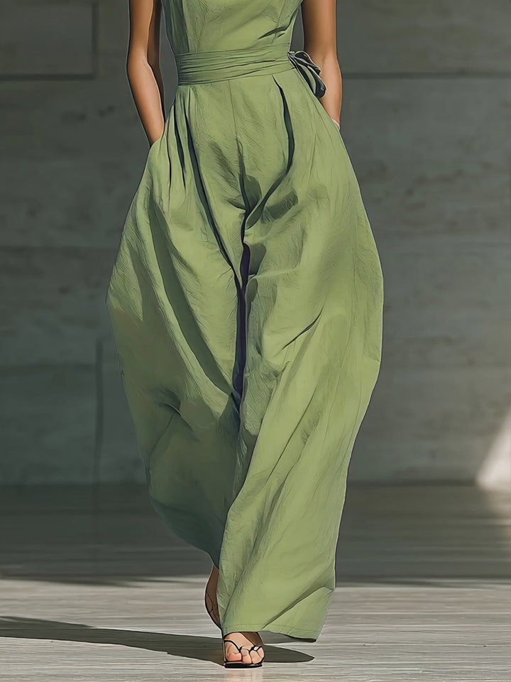 Juveth | Eleganter Ein-Schulter-Overall mit Weitem Bein und Definierter Taille