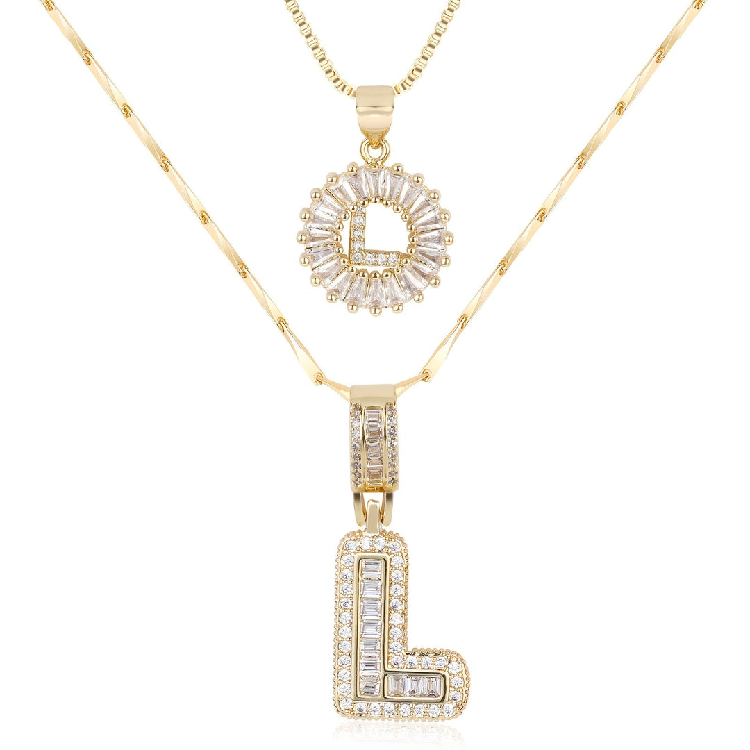 Primrose | Initialen-Halsketten mit 14k Diamanten (2 Stück)