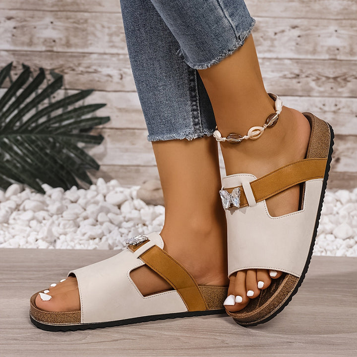 Yelena | Vintage-Stil Offene Sandalen