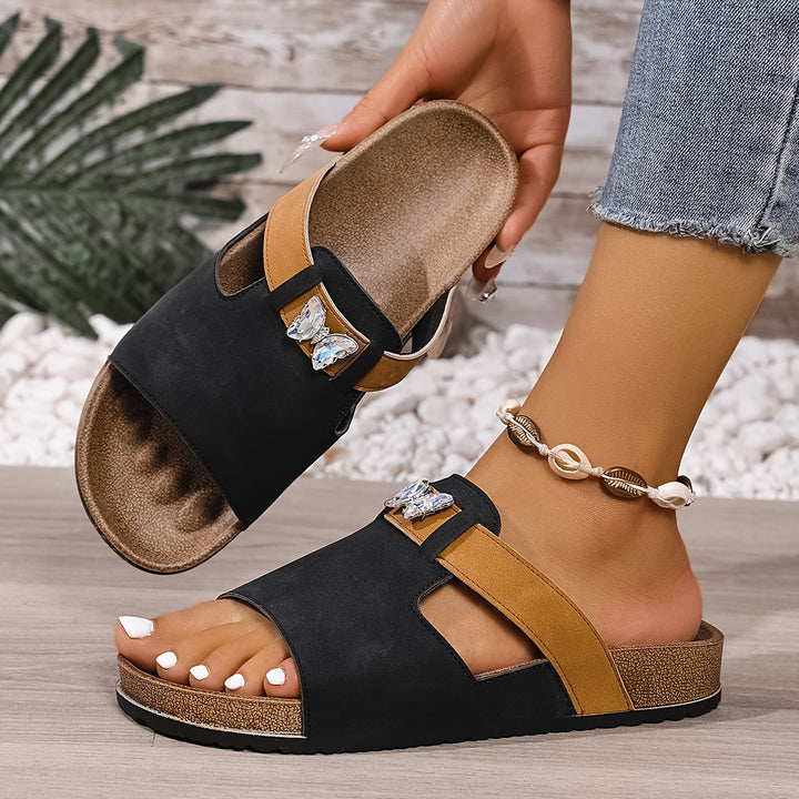 Yelena | Vintage-Stil Offene Sandalen