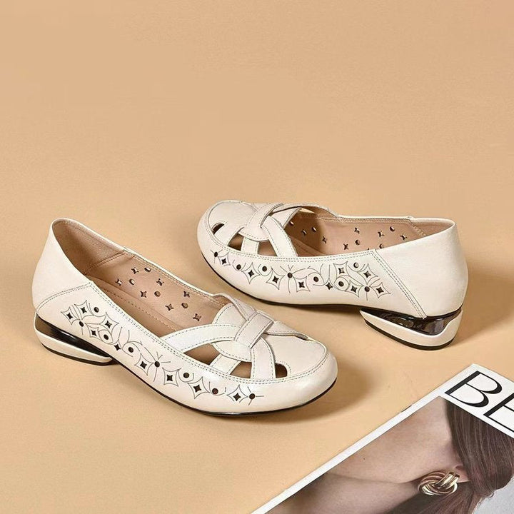 Janira | Leder-Slipper mit modernem Schnittdesign