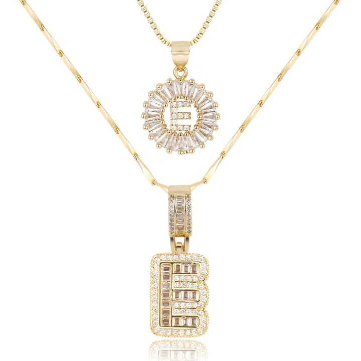 Primrose | Initialen-Halsketten mit 14k Diamanten (2 Stück)