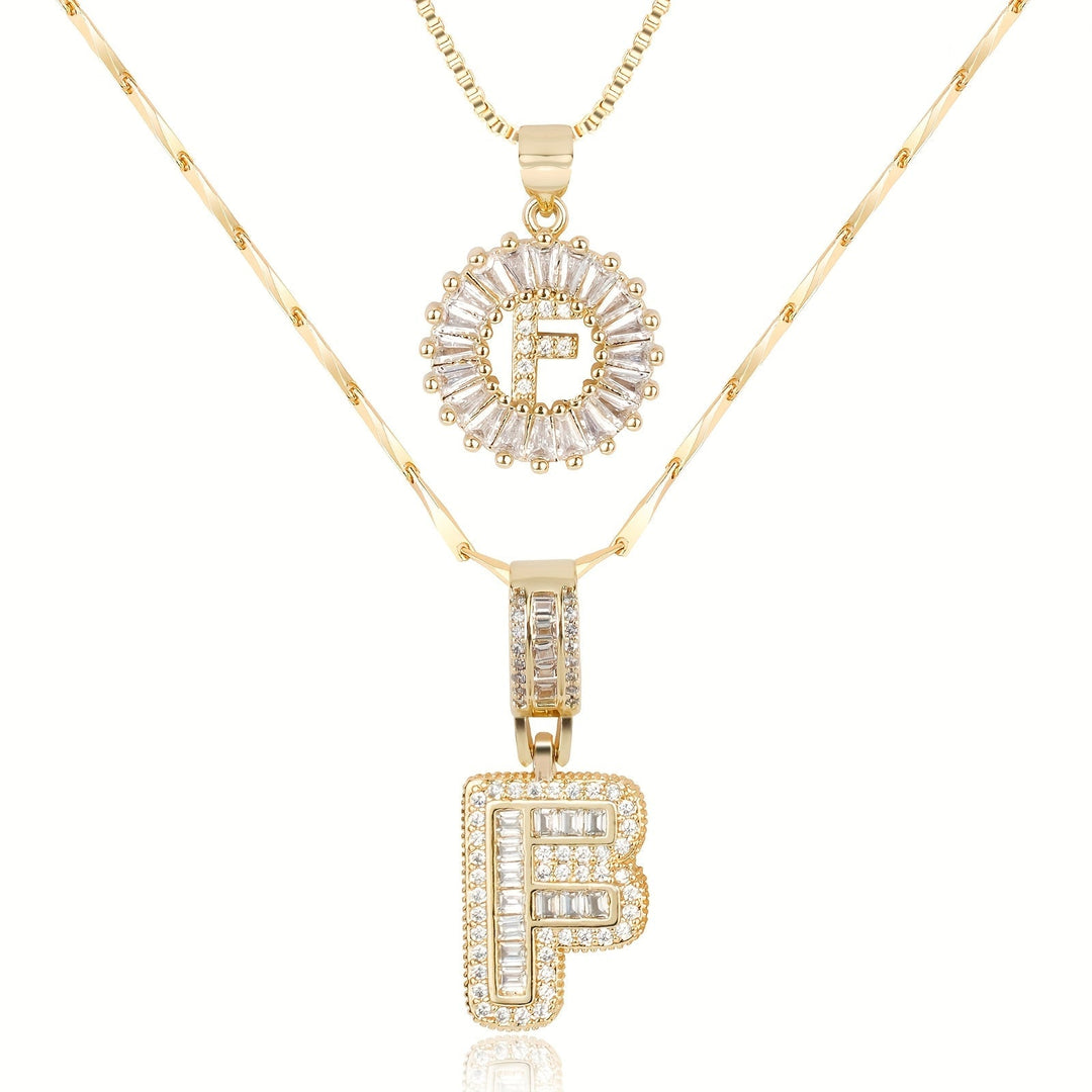 Primrose | Initialen-Halsketten mit 14k Diamanten (2 Stück)
