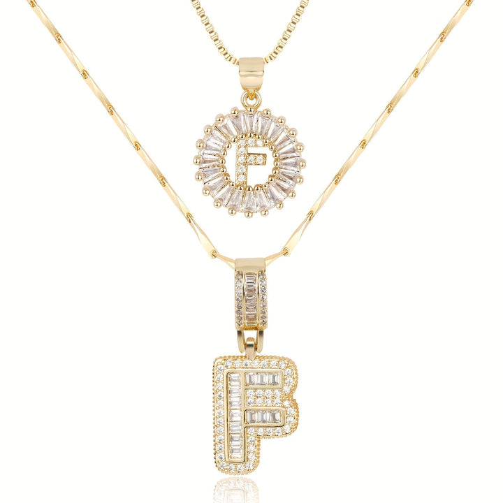 Primrose | Initialen-Halsketten mit 14k Diamanten (2 Stück)