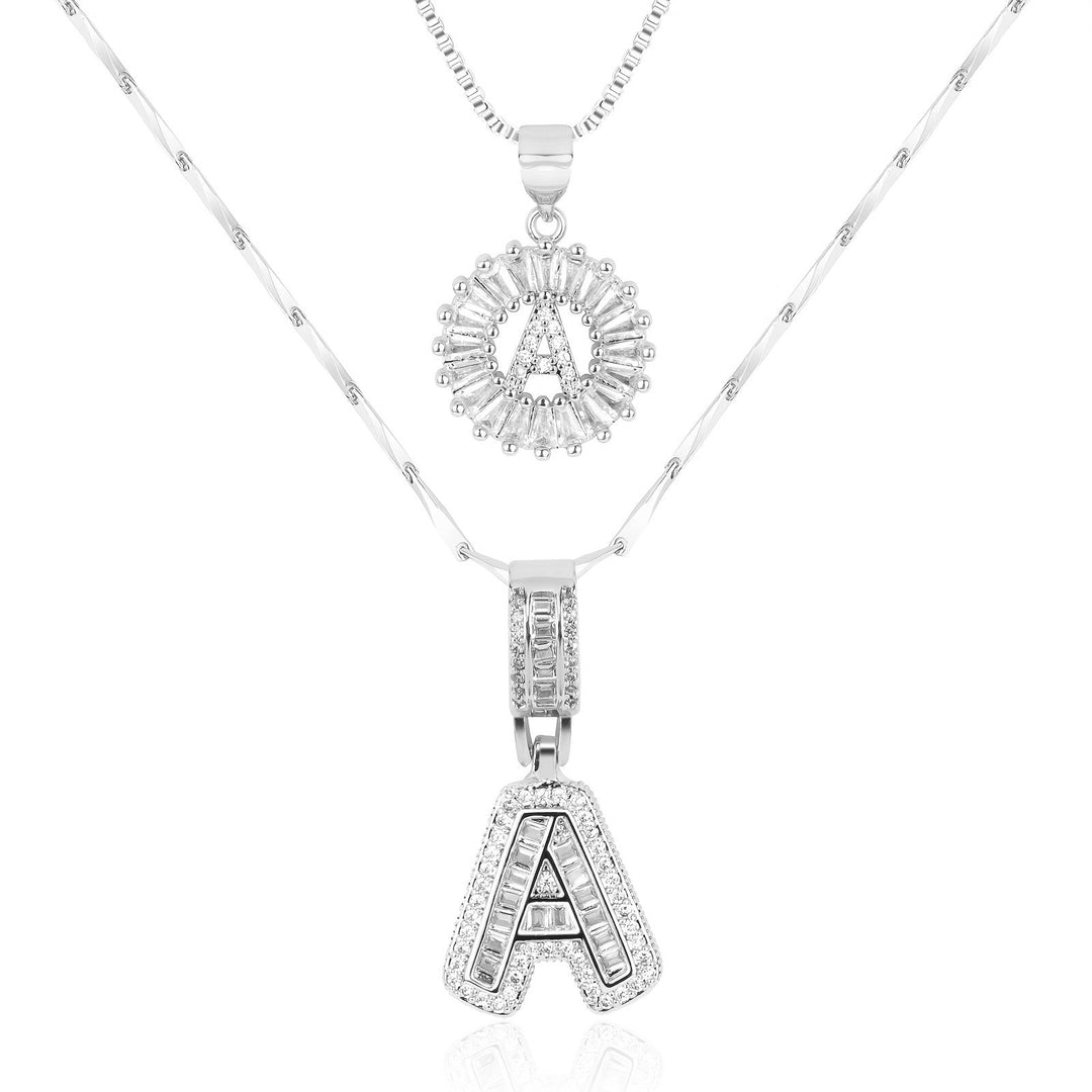 Primrose | Initialen-Halsketten mit 14k Diamanten (2 Stück)